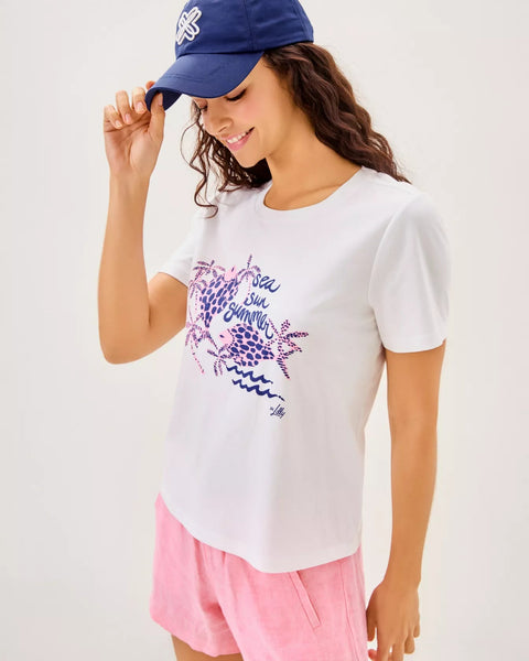 Barreto Knit TopWomens - Tops - TeesLILLY PULITZERThe Printed Peach Savannah