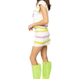 Ivory, Green & Purple 'Here For The Boos' Striped Knit Top