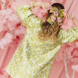 BC Caftan - Chartreuse and Blush with FeathersHeartland Retail ItemsBrianna CannonThe Printed Peach Savannah