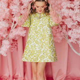 BC Caftan - Chartreuse and Blush with FeathersHeartland Retail ItemsBrianna CannonThe Printed Peach Savannah