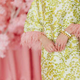 BC Caftan - Chartreuse and Blush with FeathersHeartland Retail ItemsBrianna CannonThe Printed Peach Savannah