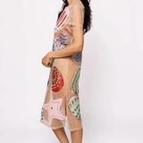 Beige Multi Shell Coverup Midi DressHeartland Retail ItemsQueen of SparklesThe Printed Peach Savannah