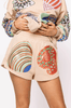 Beige Multi Shell ShortHeartland Retail ItemsQueen of SparklesThe Printed Peach Savannah