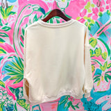 Beige Shell Christmas Tree SweatshirtQueen of SparklesThe Printed Peach Savannah