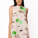 Beige & White Polka Dot Dogs at the Beach Tank DressWomen - Dresses - Shift DressQueen of SparklesThe Printed Peach Savannah