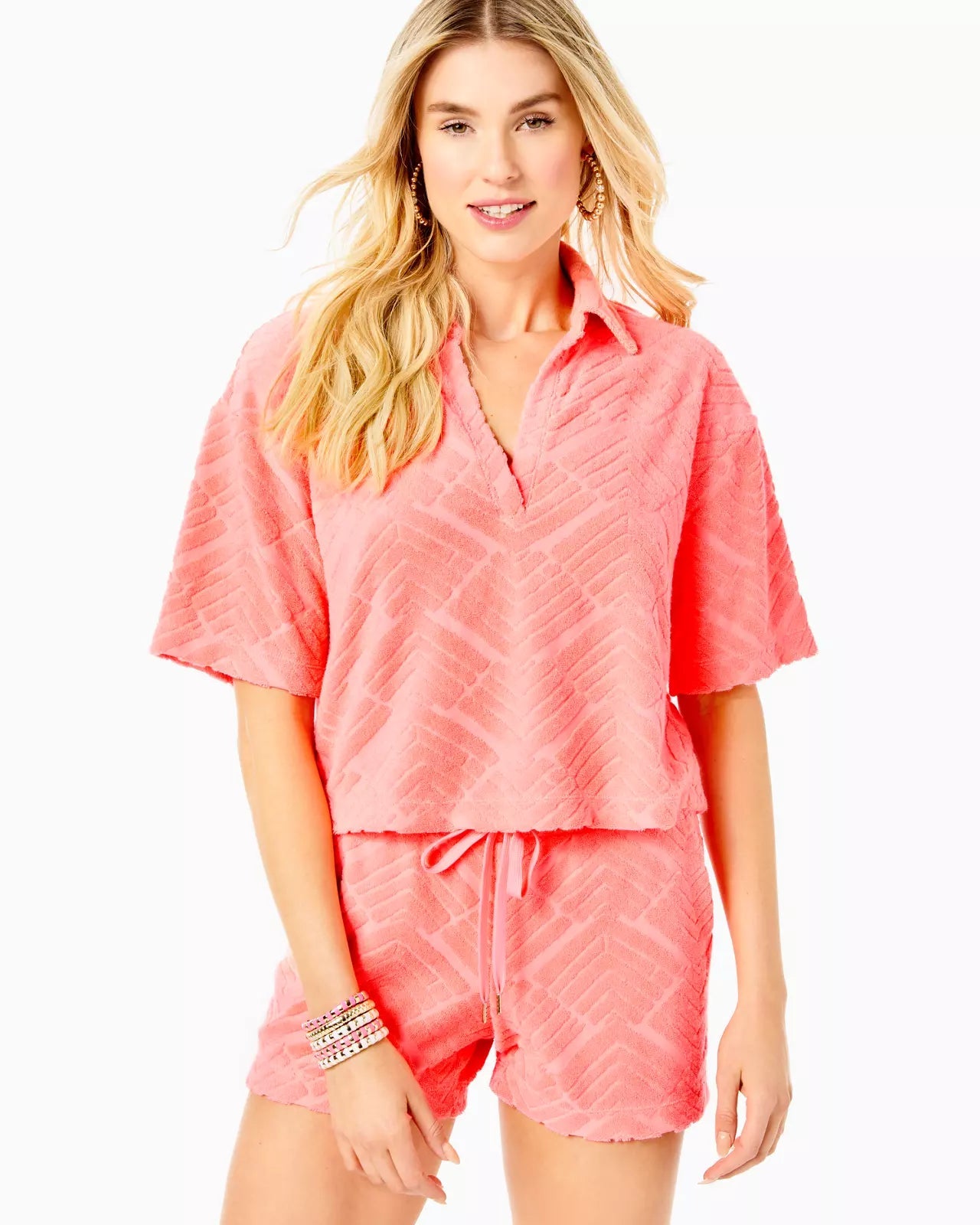 Belleview Short Sleeve Top and Short SetWomen - TopsLILLY PULITZERThe Printed Peach Savannah