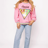 Licensed Pink 'Coca-Cola' Miami Flamingo Sweatshirt