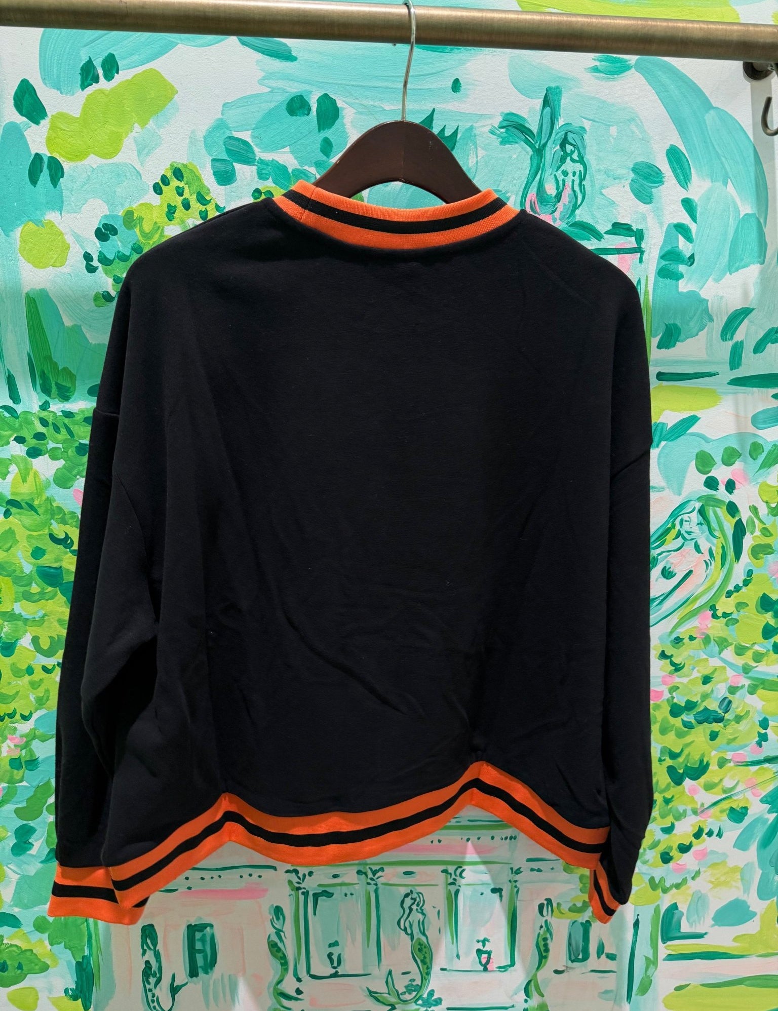 Black Halloween Pumpkin Candy Bucket SweatshirtWomens - Tops - Sweatshirts & PopoversQueen of SparklesThe Printed Peach Savannah