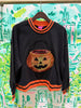 Black Halloween Pumpkin Candy Bucket SweatshirtWomens - Tops - Sweatshirts & PopoversQueen of SparklesThe Printed Peach Savannah