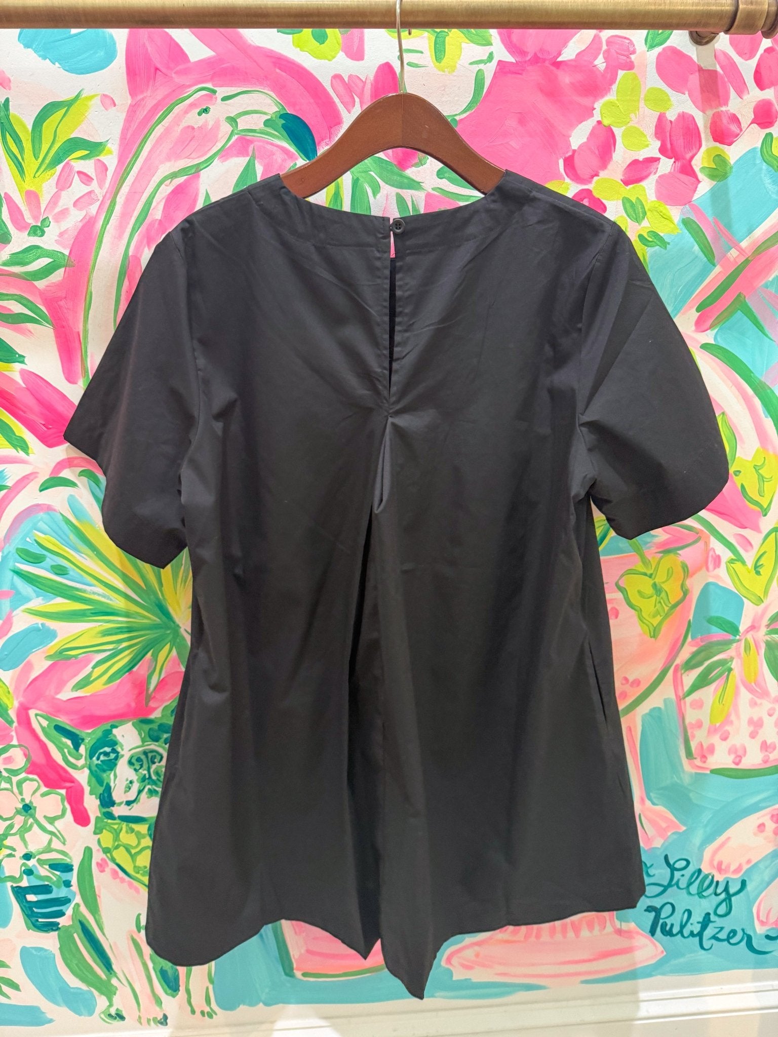Black 'Let's Go Girls' Lassoing Cowgirl Cotton DressQueen of SparklesThe Printed Peach Savannah