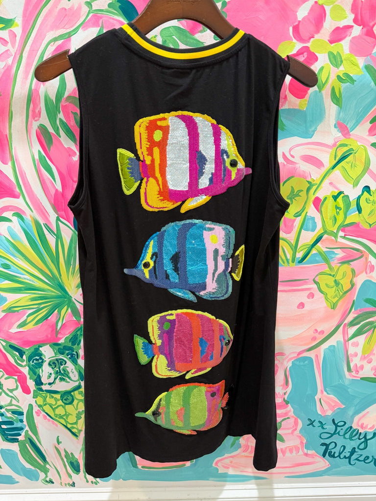 Black Multi Fish Tank DressQueen of SparklesThe Printed Peach Savannah