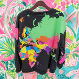 Black Multi World SweatshirtQueen of SparklesThe Printed Peach Savannah