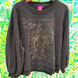 Black Tonal Queen Card SweatshirtQueen of SparklesThe Printed Peach Savannah