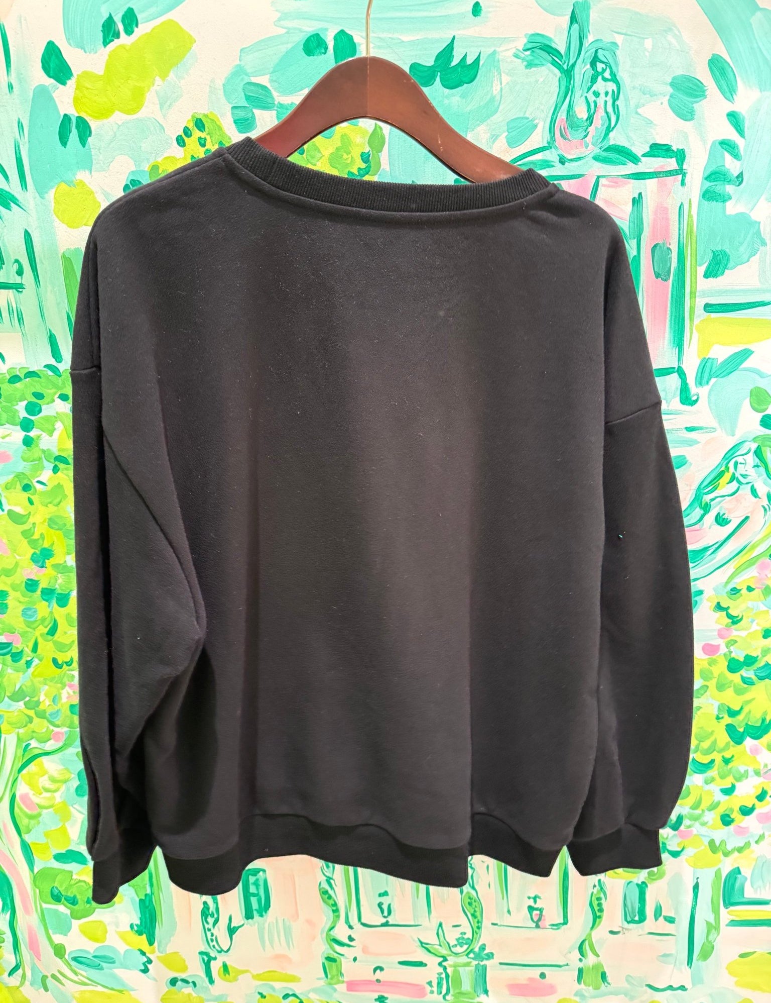 Black Tonal Queen Card SweatshirtQueen of SparklesThe Printed Peach Savannah