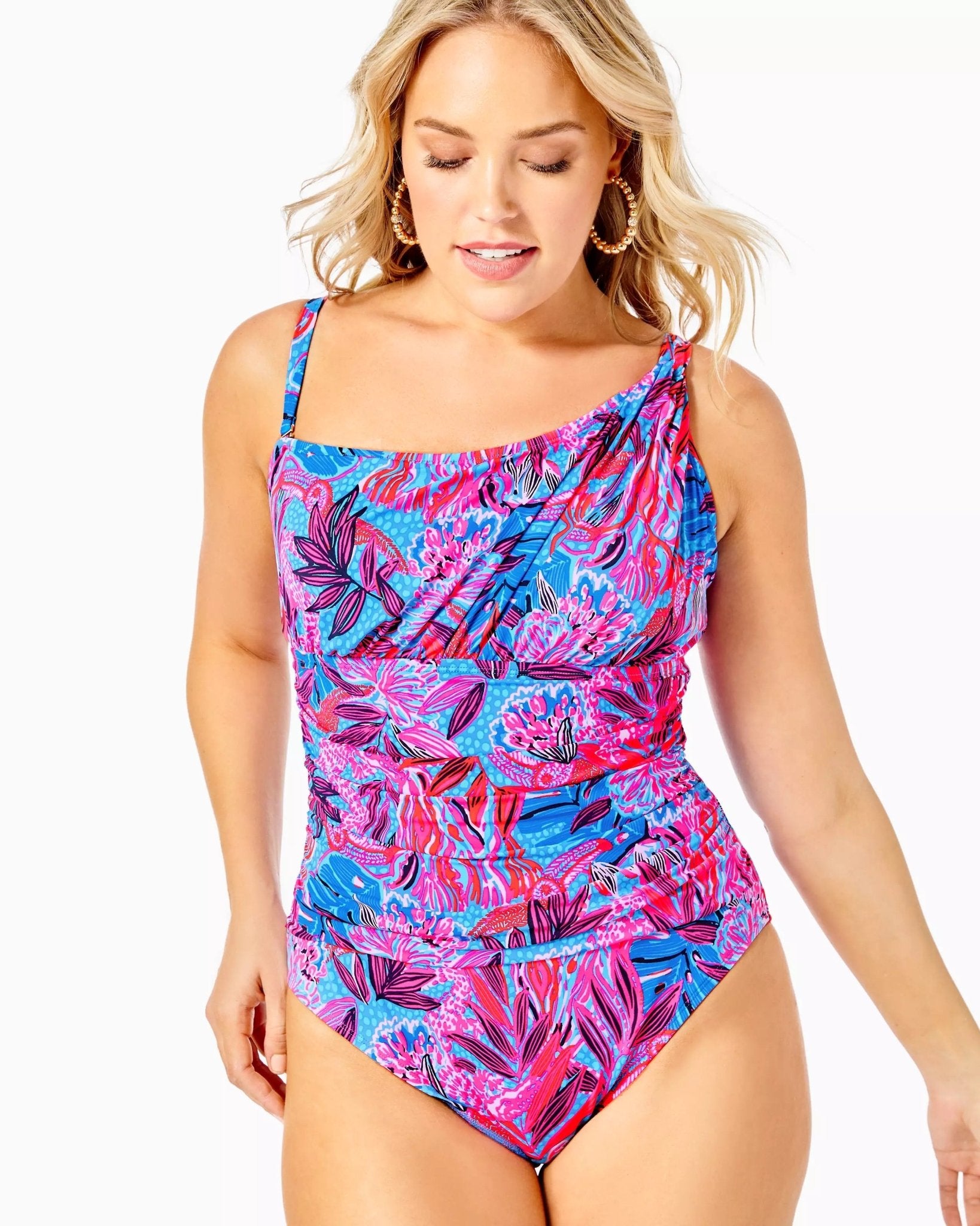 Blaine One PieceWomen - Swim - One PiecesLILLY PULITZERThe Printed Peach Savannah