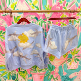Blue Airplanes in Sky SweatshirtQueen of SparklesThe Printed Peach Savannah