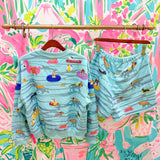 Blue Dogs Swimming on Floats ShortQueen of SparklesThe Printed Peach Savannah