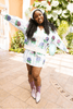 Blue & White Striped Hydrangea Cardigan and Skirt SetHeartland Retail ItemsQueen of SparklesThe Printed Peach Savannah