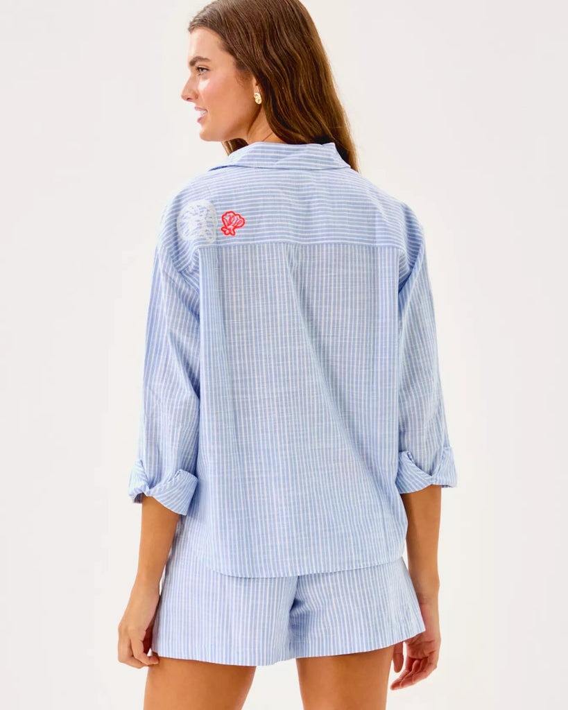 Bondi Button Down ShirtHeartland Retail ItemsLILLY PULITZERThe Printed Peach Savannah