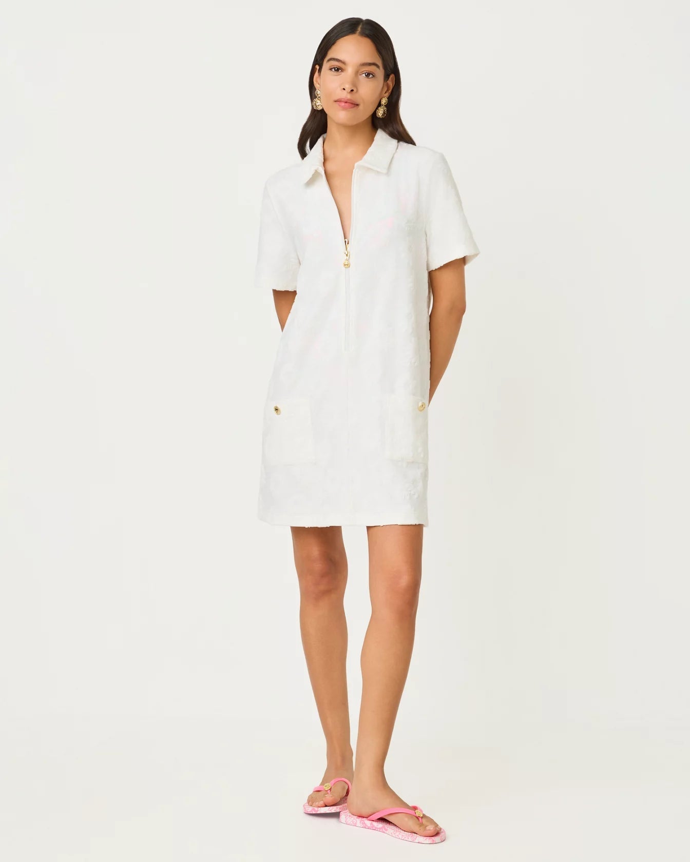 Brayton Short Sleeve Terry Cover - UpLILLY PULITZERThe Printed Peach Savannah
