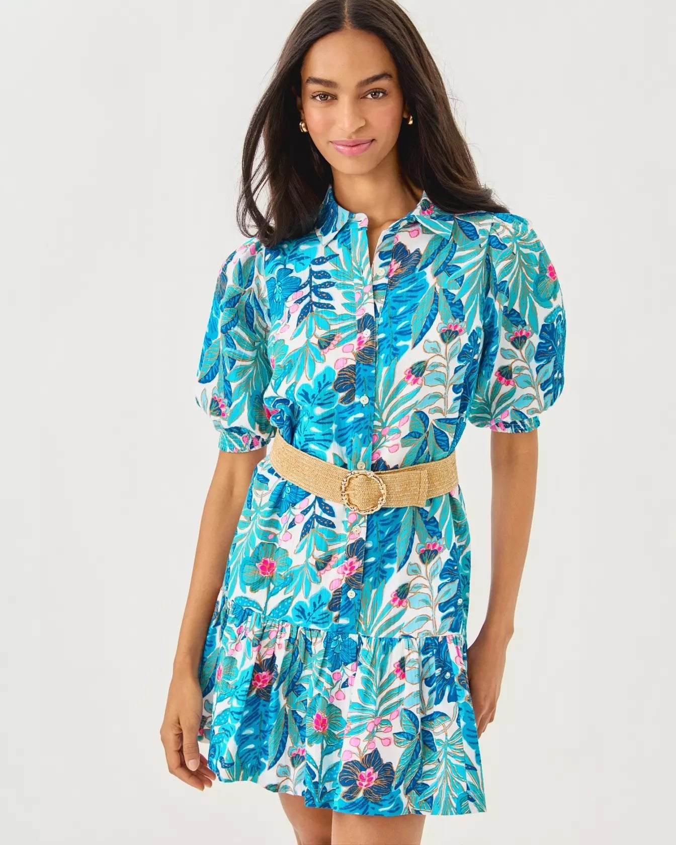 Brett Popover ShirtdressWomen - Dresses - A - Line/Easy DressesLILLY PULITZERThe Printed Peach Savannah