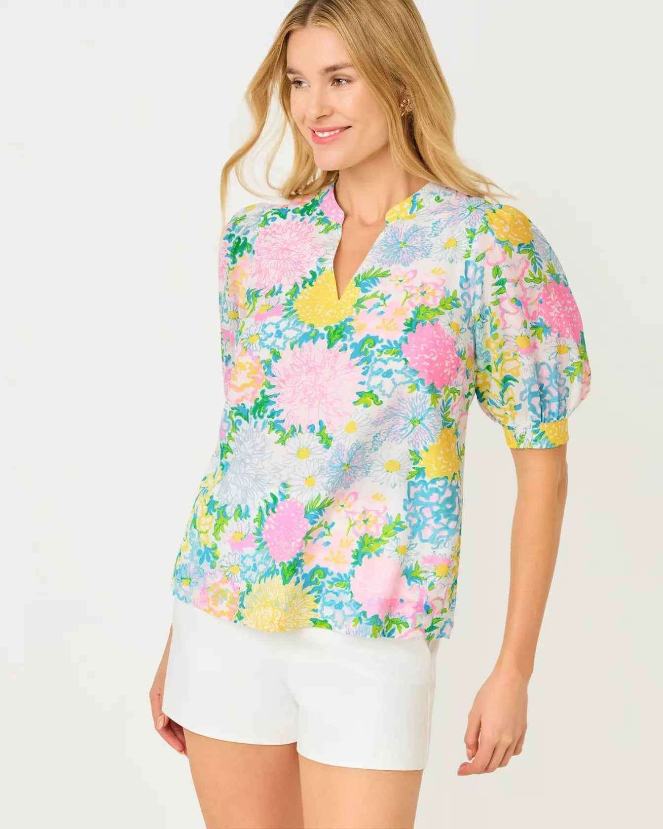 Brinelle TopWomen - BlousesLILLY PULITZERThe Printed Peach Savannah