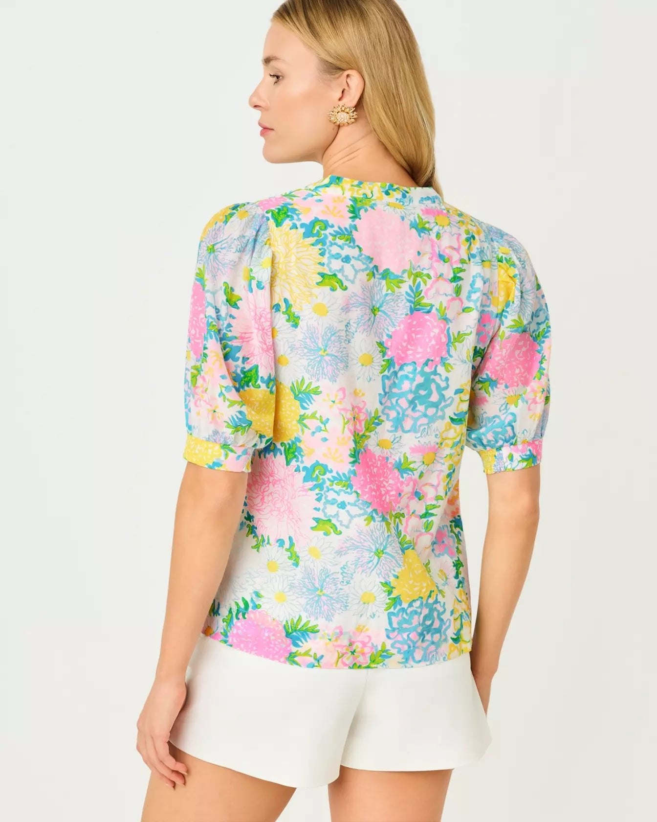 Brinelle TopWomen - BlousesLILLY PULITZERThe Printed Peach Savannah