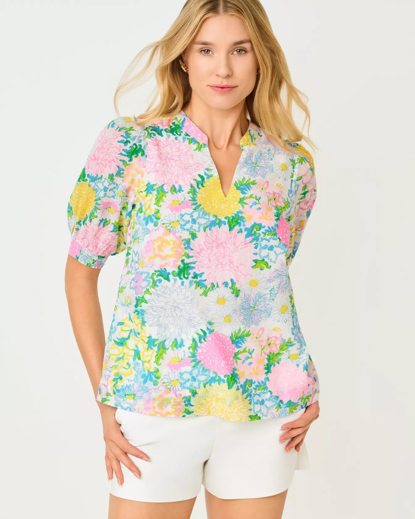 Brinelle TopWomen - BlousesLILLY PULITZERThe Printed Peach Savannah