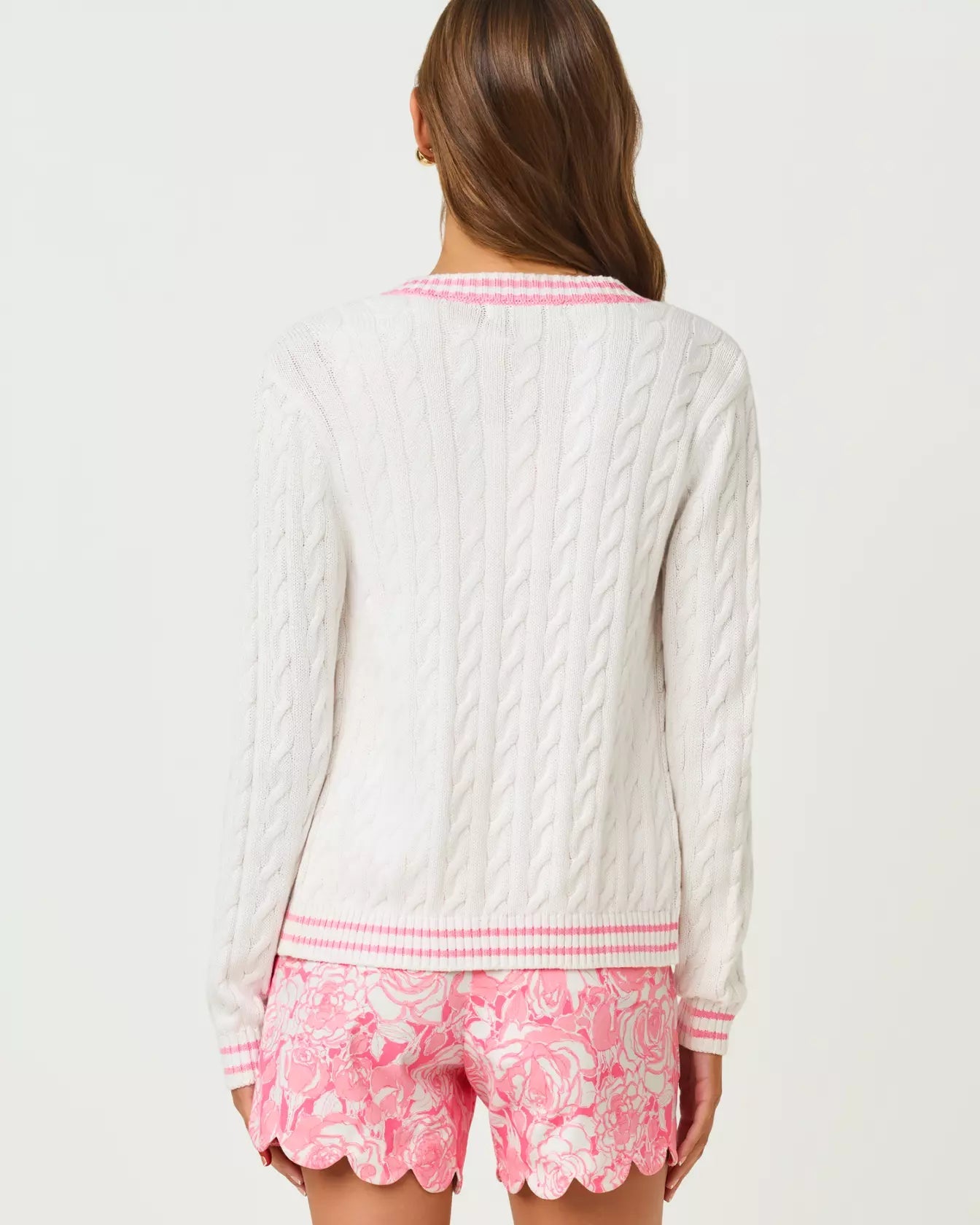 Brockton Crew Neck CardiganLILLY PULITZERThe Printed Peach Savannah