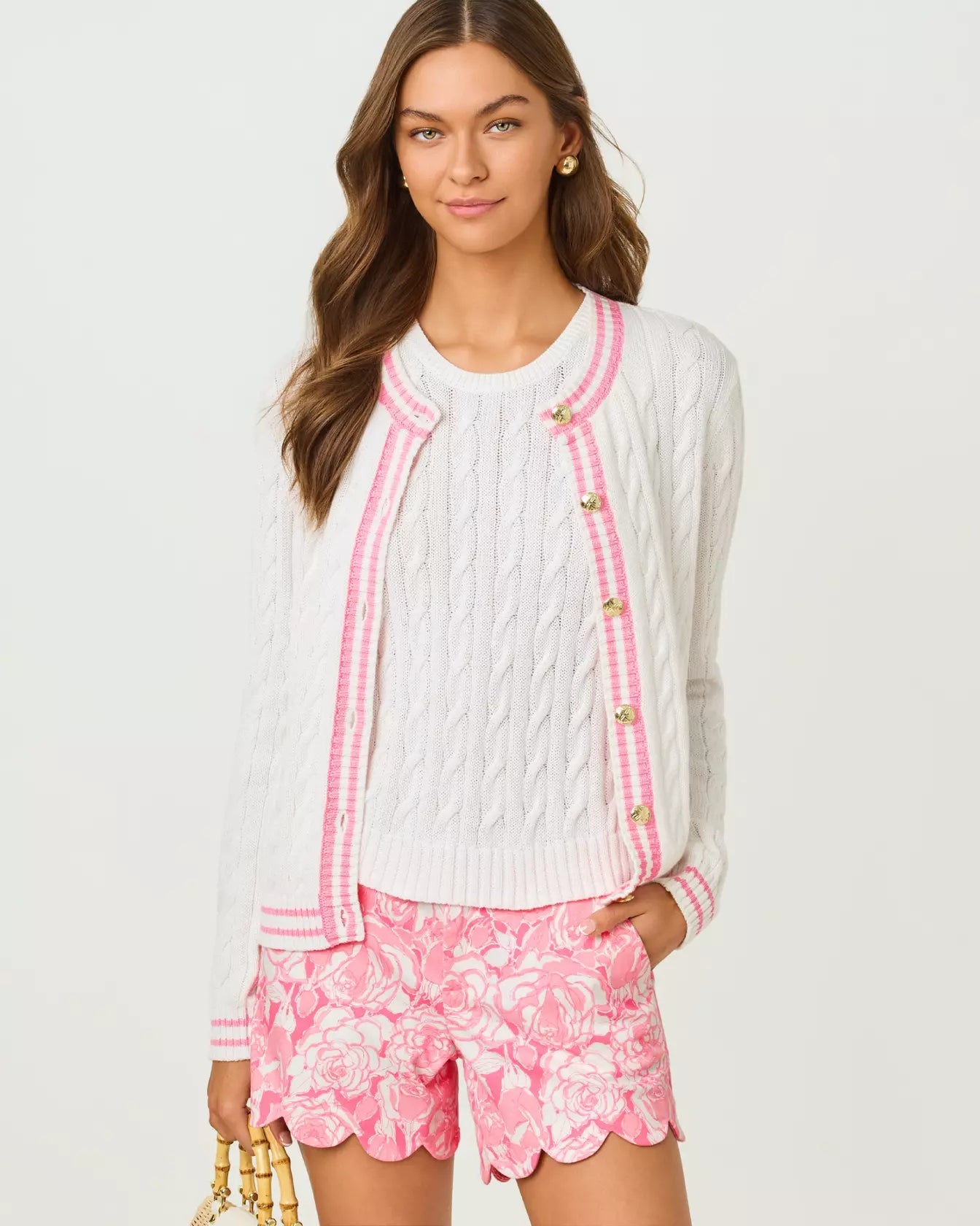 Brockton Crew Neck CardiganLILLY PULITZERThe Printed Peach Savannah