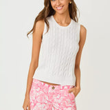 Brockton Crew Neck Sweater TankLILLY PULITZERThe Printed Peach Savannah