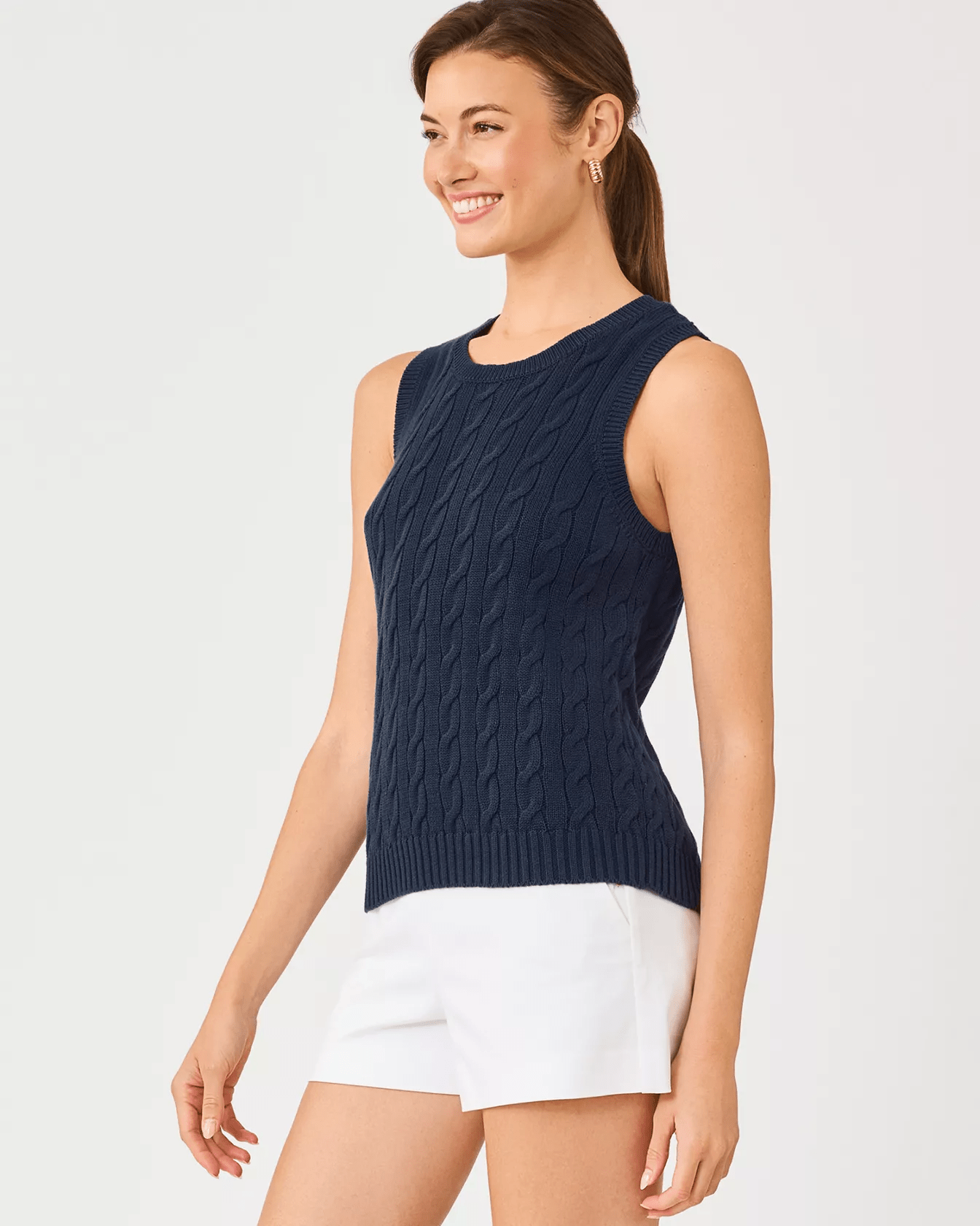 Brockton Crew Neck Sweater TankLILLY PULITZERThe Printed Peach Savannah