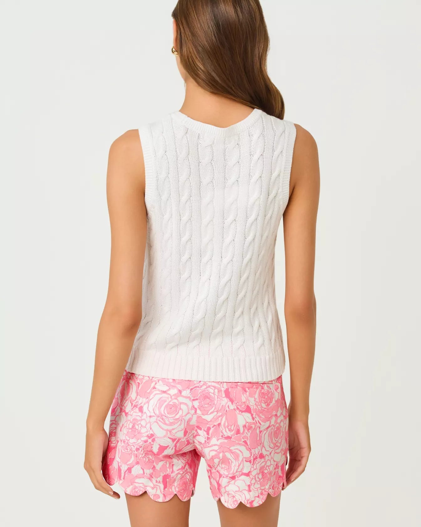 Brockton Crew Neck Sweater TankLILLY PULITZERThe Printed Peach Savannah