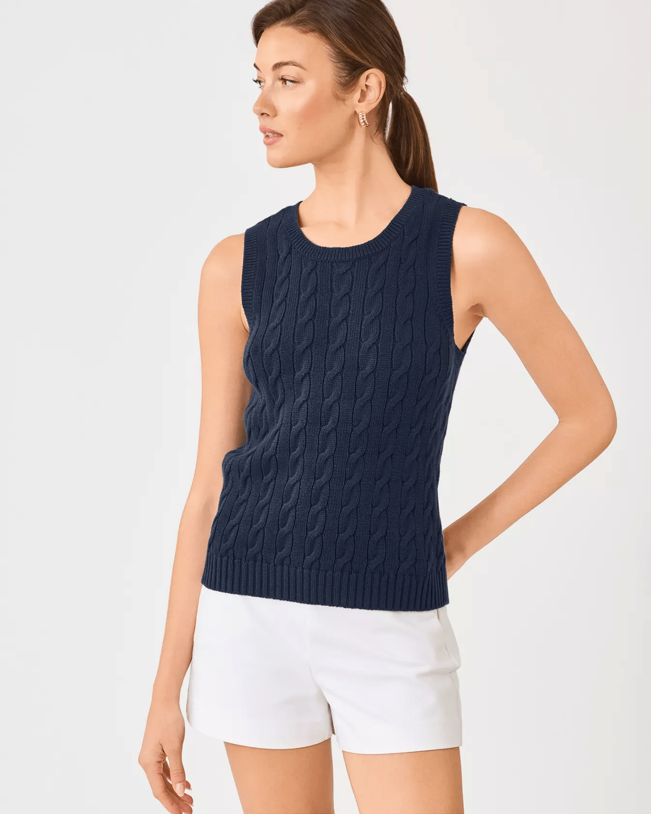 Brockton Crew Neck Sweater TankLILLY PULITZERThe Printed Peach Savannah
