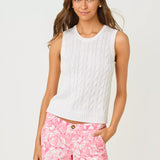 Brockton Crew Neck Sweater TankLILLY PULITZERThe Printed Peach Savannah