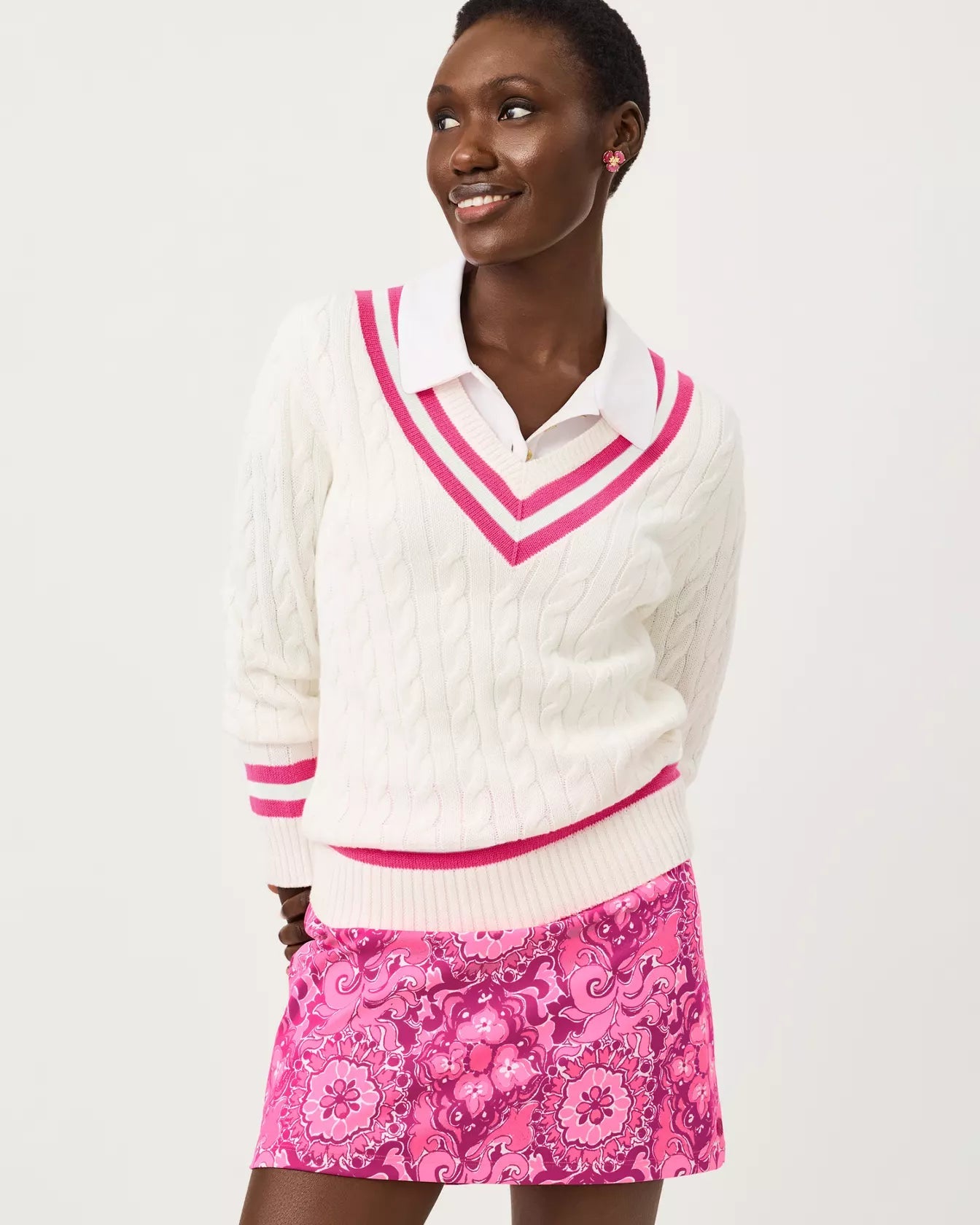 Brockton SweaterLILLY PULITZERThe Printed Peach Savannah