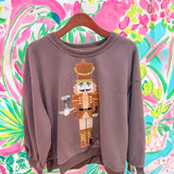 Brown Espresso Martini Serving Nutcracker SweatshirtQueen of SparklesThe Printed Peach Savannah