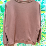 Brown Queen of Coffee SweatshirtWomens - Tops - CrewnecksQueen of SparklesThe Printed Peach Savannah