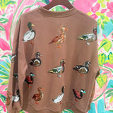 Brown Scattered Duck SweatshirtQueen of SparklesThe Printed Peach Savannah
