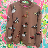Brown Scattered Duck SweatshirtQueen of SparklesThe Printed Peach Savannah