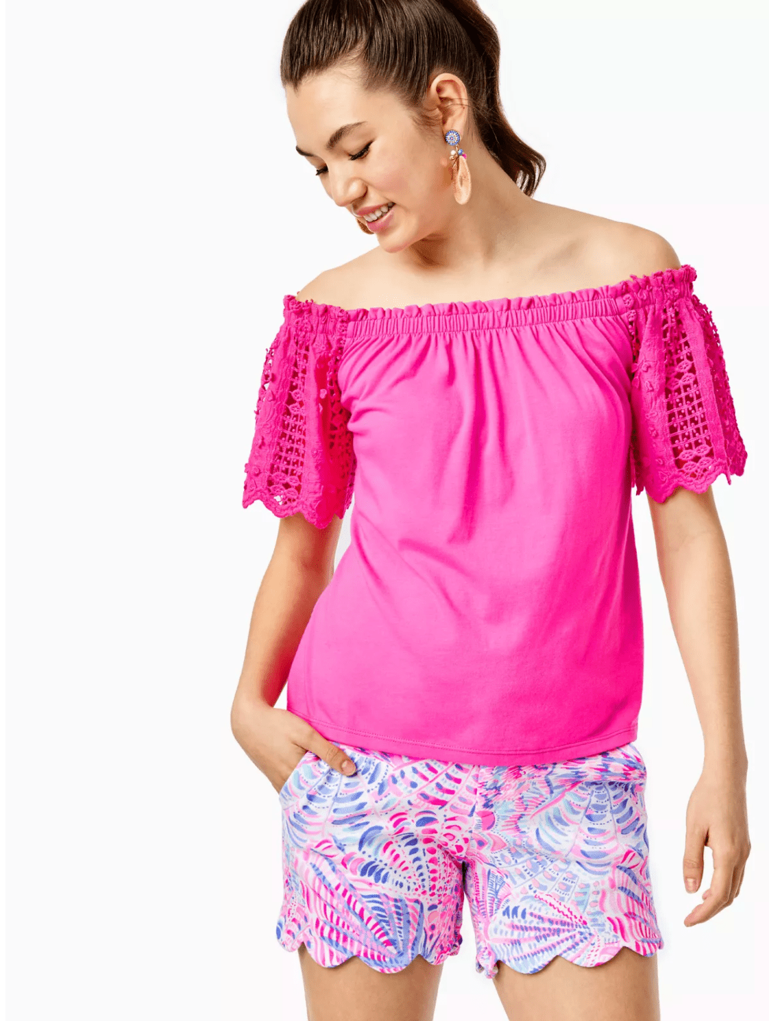Buttercup Knit ShortWomen - Bottoms - ShortsLILLY PULITZERThe Printed Peach Savannah