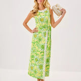 Fresia Stretch Maxi Shift Dress