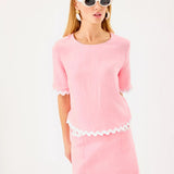 Nik Ric Rac Trim Cropped Top
