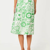 Constance Reversible Midi Wrap Skirt