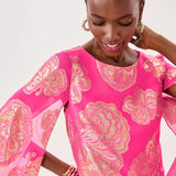Madelyn Silk Boat Neck Maxi Caftan