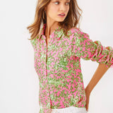 Sea View Linen Button Down Top