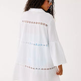 Elspeth Tiered Long Sleeve Cover-Up