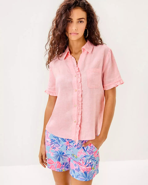Carden Ruffle TopHeartland Retail ItemsLILLY PULITZERThe Printed Peach Savannah