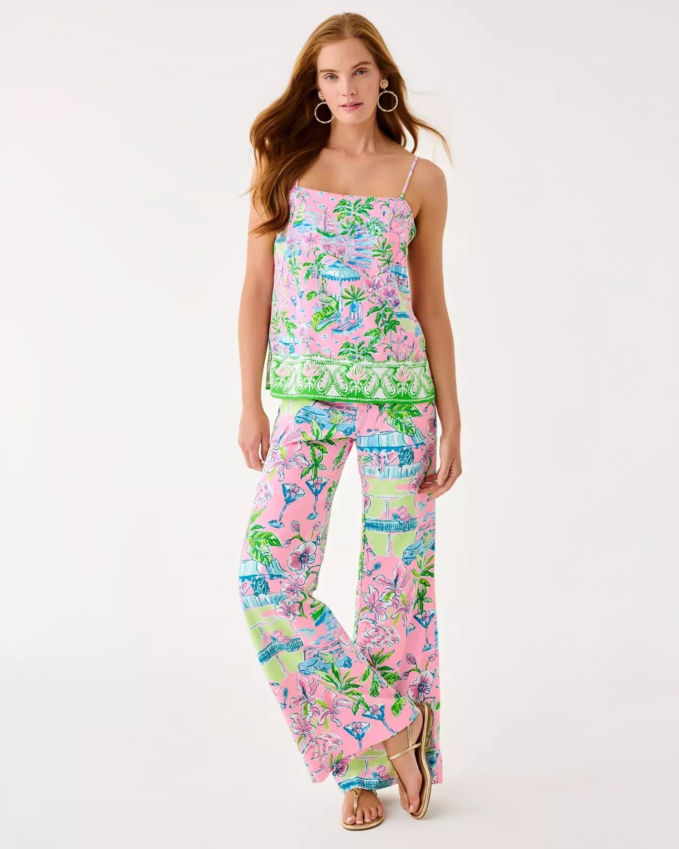 Caroline Sleeveless TopWomen - Tops - BlousesLILLY PULITZERThe Printed Peach Savannah