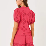 Castine Short Sleeve TopWomen - Tops - BlousesLILLY PULITZERThe Printed Peach Savannah